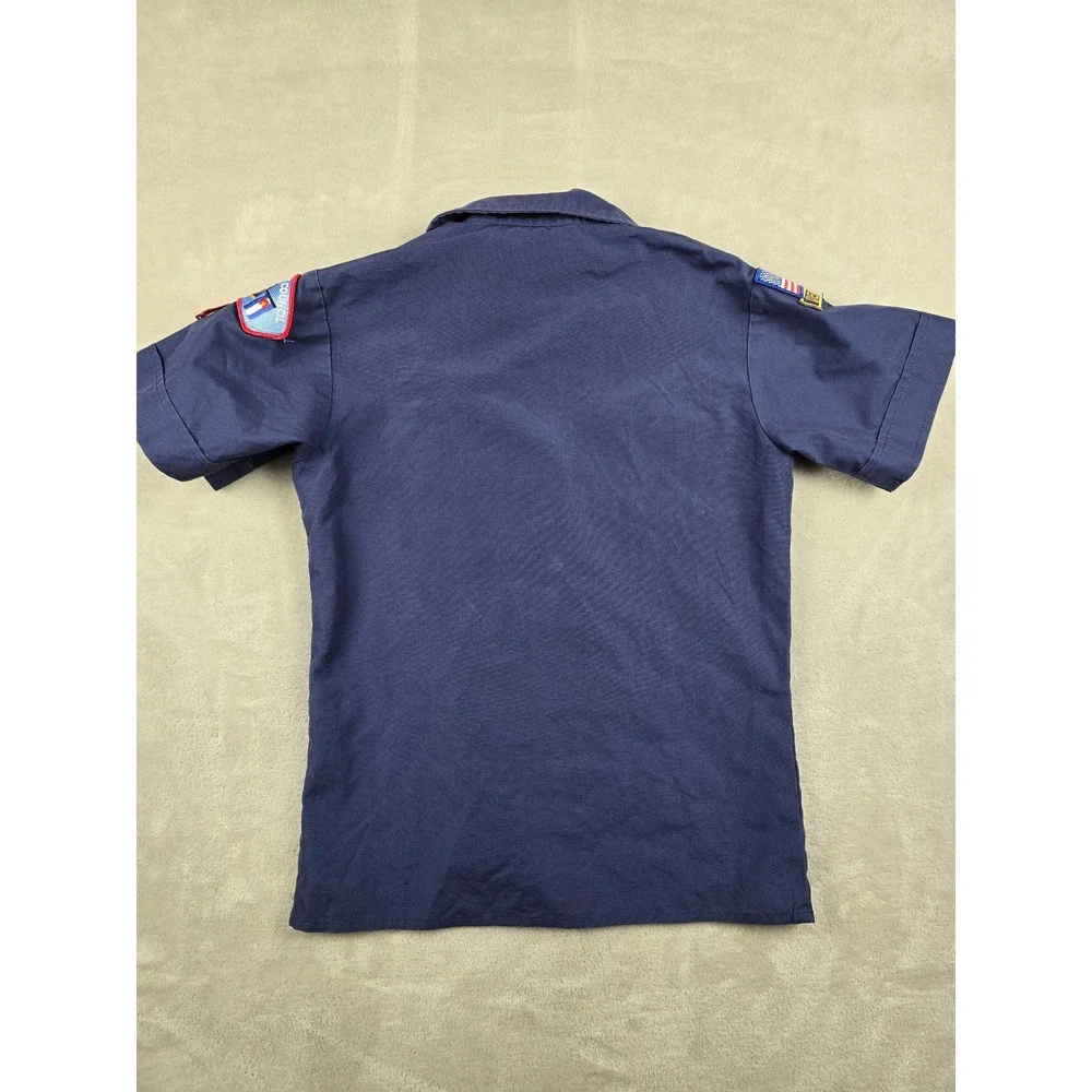 Boy Scouts of America Uniform Shirt Youth Medium Blue Patches‎ Great Southwest